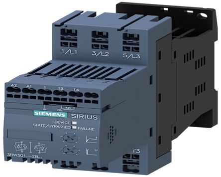Siemens SIRIUS Soft Starter, , 4 kW, 200 → 480 V ac, 3 Phase, IP20 [3RW3016-2BB14]; 275-887