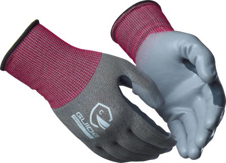 GUIDE GLOVES GUIDE 6602 Black, Dark Grey, Red Elastane, HXFiBr, Nylon, Polyurethane, Steel Fibre Mechanical Protection [GUIDE 6602 11]; 276-325