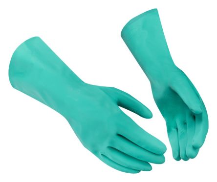 GUIDE GLOVES GUIDE 4038 Green Nitrile Chemical Resistant Work Gloves, Size 7, Nitrile Coating [GUIDE  4038 T7]; 276-463
