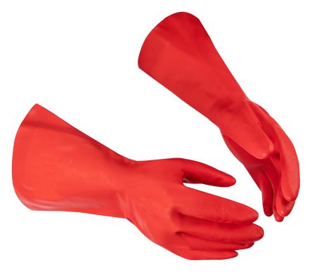 GUIDE GLOVES GUIDE 4042 Red Nitrile Chemical Resistant Work Gloves, Size 11, Nitrile Coating [GUIDE  4042 T11]; 276-476
