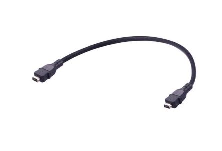 HARTINGHARTING ix Industrial, 1m Cat6a, Black Type A Plug to Male Type A Plug Male, Shielded Shielded, Terminated [33483131819010]; 276-530