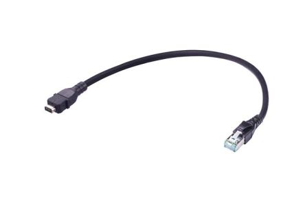HARTINGHARTING ix Industrial, 1m Cat6a, Black Type A Plug to Male RJ45 Male, Shielded Shielded, Terminated Polyolefin [33483147819010]; 276-568