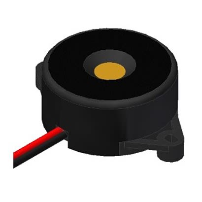 PUI Audio 90dB(A) Flange Mount Continuous Internal Piezo Buzzer, 32 x 22 x 10.3mm, 3V dc Min, 28V dc Max [AI-3245-TF-LW95-R]; 276-735
