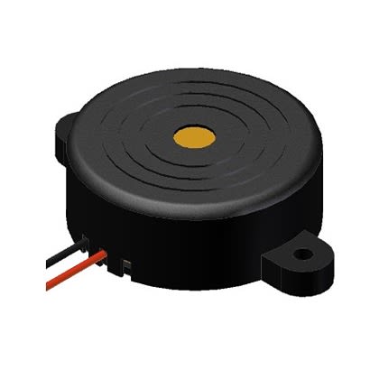 PUI Audio 106dB(A) Flange Mount Continuous Internal Piezo Buzzer, 60 x 41.8 x 16mm, 1.5V dc Min, 20V dc Max [AI-4228-TF-LW140-3-R]; 276-736