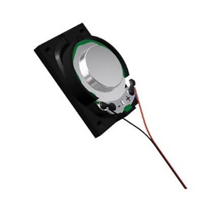 PUI Audio 3W Miniature Speaker, 40 x 28.5 x 11.7mm [AS04004PO-2-LW152-WR-R]; 276-751