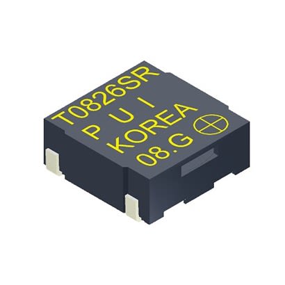 PUI Audio 90dB(A) SMD External Magnetic Transducer, 8.5 x 8 x 3mm, 2.5V Min, 4.5V Max [SMT-0826-S-R]; 276-786