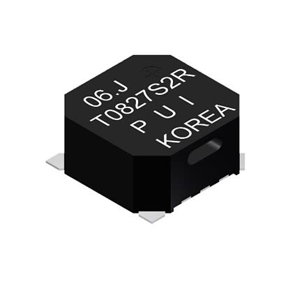 PUI Audio 92dB(A) SMD External Magnetic Transducer, 8.5 x 8.5 x 4mm, 2.5V Min, 4.5V Max [SMT-0827-S-2-R]; 276-788