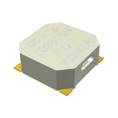 PUI Audio 95dB(A) SMD External Magnetic Transducer, 8.5 x 8.5 x 3.3mm, 3V Min, 5V Max [SMT-0931-S-R]; 276-789