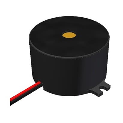 PUI Audio 106dB(A) Flange Mount Continuous Internal Piezo Buzzer, 50 x 50 x 23mm, 1.5V dc Min, 12V dc Max [X-4033-TF-LW80-R]; 276-797