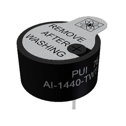 PUI Audio 80dB(A) Through Hole Continuous Internal Piezo Buzzer, 13.8 x 13.8 x 13mm, 3V dc Min, 16V dc Max [AI-1440-TWT-12V-R]; 276-815
