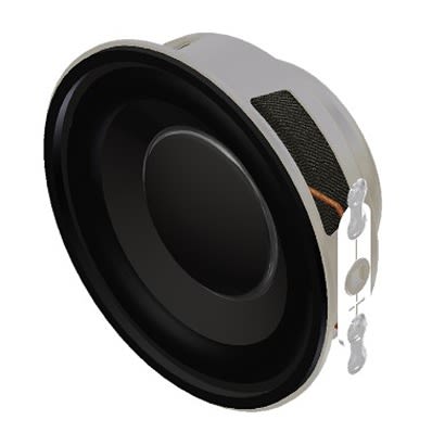 PUI Audio 3W Miniature Speaker 40mm Dia. , 40 x 40 x 18.3mm [AS04004PR-R]; 276-821