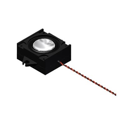PUI Audio 2W Miniature Speaker, 150mm Lead Length, 43.2 x 31 x 14.8mm [ASE02808MR-LW150-R]; 276-832
