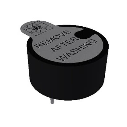 PUI Audio 80dB(A) Through Hole External Piezo Buzzer Transducer, 13.8 x 13.8 x 6.8mm, 1V Min, 20V Max [AT-1438-TWT-R]; 276-851