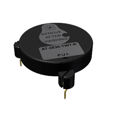 PUI Audio 93dB(A) Through Hole External Piezo Buzzer Transducer, 28.5 x 28.5 x 16.2mm, 3V Min, 28V Max [AT-2830-TWT-R]; 276-858