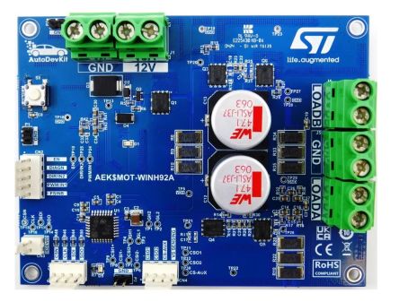 STMicroelectronics Window Lift DC Board Driver Based on the L99H92 Gate Driver and an External MCU DC Motor Driver for [AEK-MOT-WINH92]; 276-877