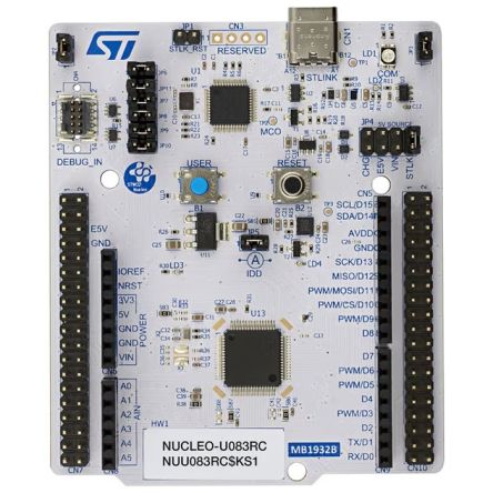 STMicroelectronics STM32 Nucleo-64 Board MCU Evaluation Board NUCLEO-U083RC [NUCLEO-U083RC]; 276-882