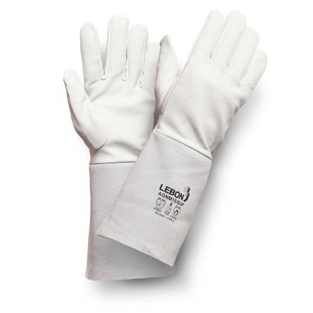Lebon Protection AGNM15 White Leather Abrasion Resistant, Cut Resistant Gloves, Size 10 [AGNM15/SUP/10]; 277-167
