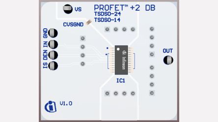 Infineon PROF_2 BTS7004-1EPR DB Evaluation Kit for PROF2BTS70041EPRDBTOBO1 for Capacitive Loads, Driving Resistive, [PROF2BTS70041EPRDBTOBO1]; 277-206