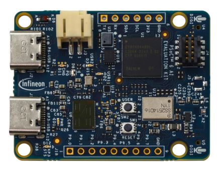 Infineon PSOC™ 6 AI eEval Kit Accelerometer Sensor, Barometric Pressure Sensor, Gyroscope Sensor, Magnetometer Sensor [CY8CKIT-062S2-AI]; 277-236