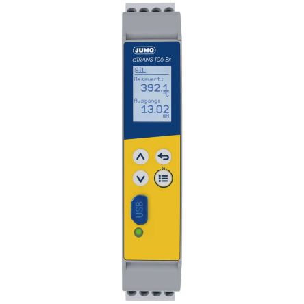 Jumo 707075 Temperature Transmitter Analog Input, 24 V dc [707075/8-29/053]; 278-823
