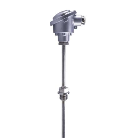 Jumo RTD Temperature Probe, 9mm Dia, 160mm Long, 3 Wire, G 1/2, Class B +400°C Max [902020/10-402-1001-1-9-160-104/330(0..200)]; 278-895