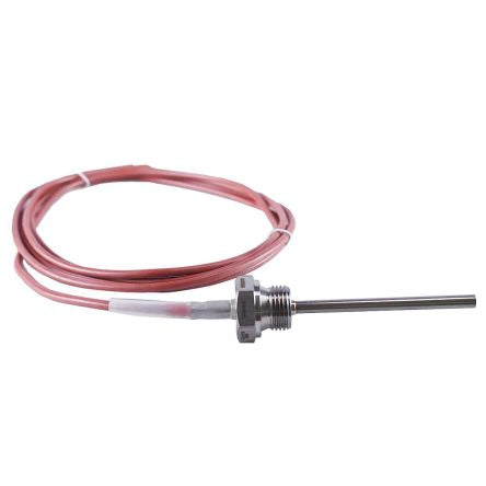 Jumo RTD Temperature Probe, 6mm Dia, 100mm Long, 3 Wire, G 1/2, Class B +200°C Max [902050/10-380-1001-1-6-100-104-11-2500 316]; 278-961