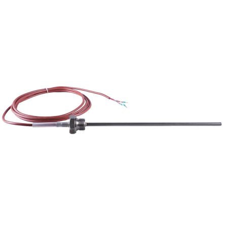 Jumo PT100 Temperature Probe, 6mm Dia, 250mm Long, 3 Wire, G 1/2, Class B +200°C Max [902050/10-380-1001-1-6-250-104-11-2500/316]; 279-021