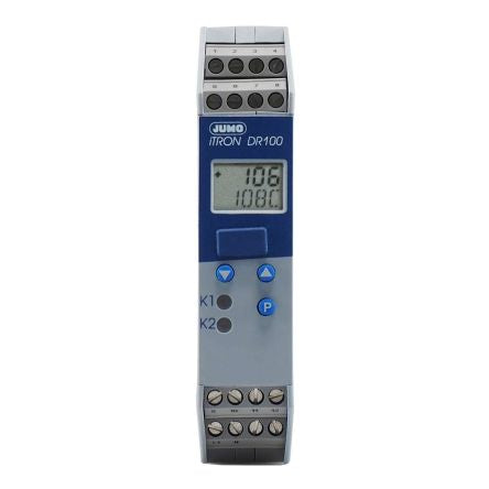 Jumo 702060 DIN Rail Controller, 109 x 117.8mm 1 Input, 1 Output Relay, 110 → 240 V ac Supply Voltage Controller [702060/188-888-000-23]; 279-264