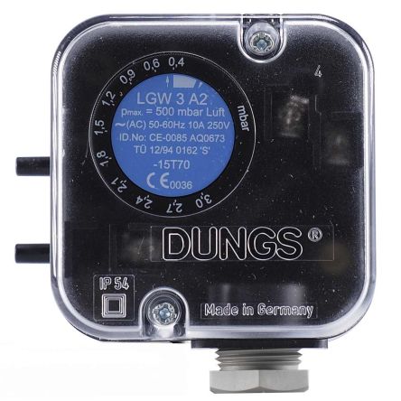 Jumo 4ADS Series Pressure Switch, 1bar Min, 10bar Max, Analogue Output, Differential Reading [4ADS-82 1 .. 10 mbar]; 279-457