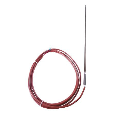 Jumo RTD Temperature Probe, 6mm Dia, 70mm Long, 3 Wire, Class B +600°C Max [902250/32-415-1001-1-6-500-11-2500/000]; 279-772