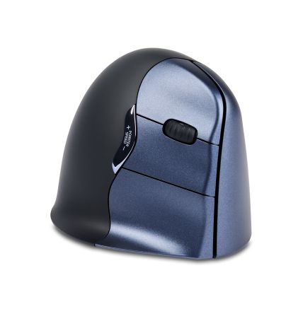 Evoluent BNEEVR4W 6 Button Wireless Vertical Laser Mouse Black, Blue [BNEEVR4W]; 280-074
