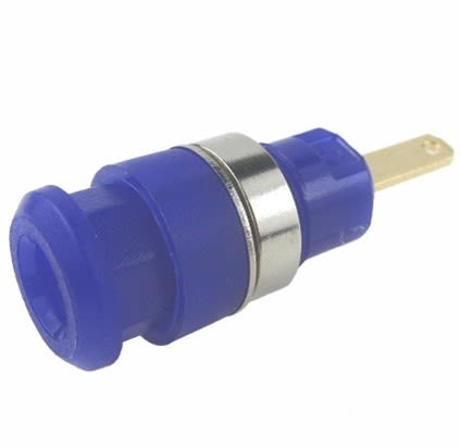 RS PRO Blue Female Banana Connector, 2mm Connector, 10A, 600V, Gold Plating [0]; 280-083