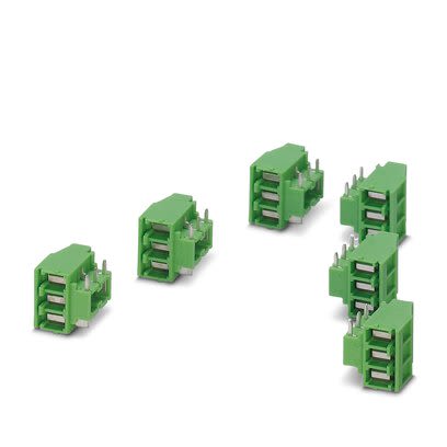 Phoenix Contact MKDSO Series PCB Terminal Block, 3-Contact, 5mm Pitch, Wave Soldering, 1-Row, Screw-In Termination [2707932]; 280-340