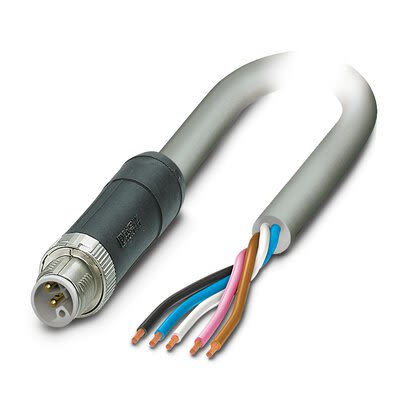 Phoenix Contact SAC Power 5 x 1.5 mm² 5 Core Power Cable, Grey Polyurethane PUR, 5m [1424595]; 280-358