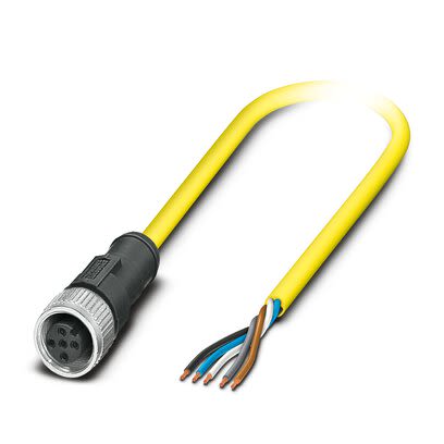 Phoenix Contact Straight 5 way Free Ends to Straight Female 5 way M12 Actuator/Sensor Cable, 10m [1424958]; 280-368