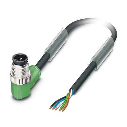 Phoenix Contact Straight 5 way Free Ends to Right Angle Male 5 way M12 Actuator/Sensor Cable, 1.5m [1415679]; 280-390