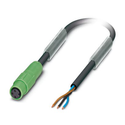 Phoenix Contact Straight 3 way Free Ends to Straight Female 3 way M8 Actuator/Sensor Cable, 5m [1519875]; 280-396