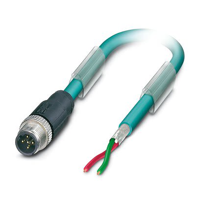 Phoenix Contact SAC Bus Cable, 2 Cores, 2 x 0.25 mm², Bus, Screened, 5m, Blue Polyurethane PUR Sheath, 24 AWG [1525487]; 280-397