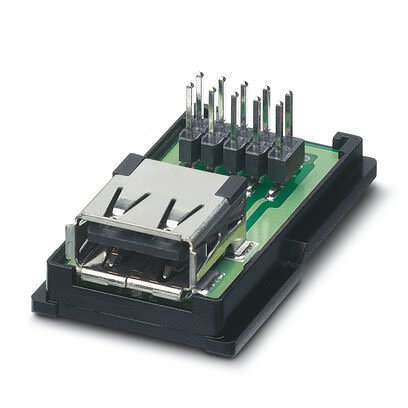Phoenix Contact Horizontal, Panel Mount, Socket- 4 Port Type Type A USB A IP20 USB Connector [1653854]; 280-454