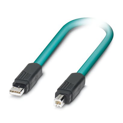 Phoenix ContactVS, 5m, Blue USB to USB, Aluminium/Polyester Foil Shielded, Terminated Polyurethane Sheath [1653948]; 280-457
