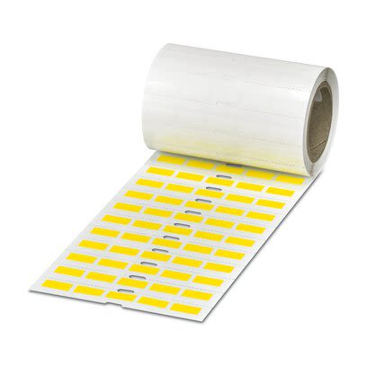 Phoenix Contact 08002 Yellow Label Roll, 17.5mm Width, 8mm Height, 2500Per Roll Qty [0800237]; 280-585