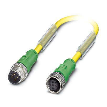 Phoenix Contact Straight Male 4 way M12 to Straight Female 4 way M12 Sensor Actuator Cable, 3m [1696044]; 280-664