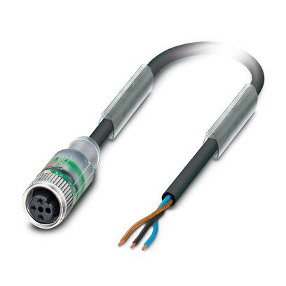 Phoenix Contact Straight 3 way Free Ends to Straight Female 3 way M12 Sensor Actuator Cable, 1.5m [1414556]; 280-678