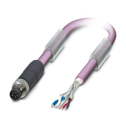 Phoenix Contact SAC Bus Cable, 5 Cores, 1 x 0.34 mm², 2 x 0.25 mm², 2 x 0.34 mm², Bus, Screened, 5m, Red Polyurethane [1575725]; 280-924