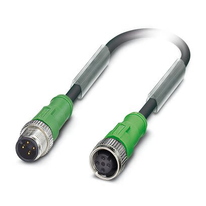 Phoenix Contact Straight Male 4 way M12 to Straight Female 4 way M12 Actuator/Sensor Cable, 3m [1415614]; 280-991