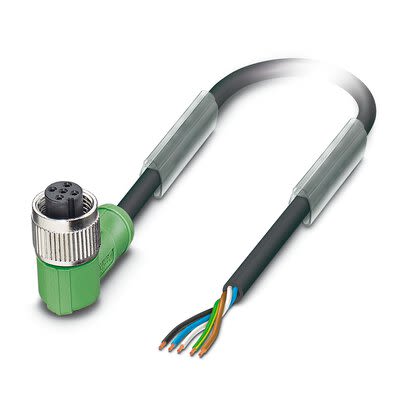 Phoenix Contact Straight 5 way Free Ends to Right Angle Female 5 way M12 Actuator/Sensor Cable, 3m [1415687]; 280-995