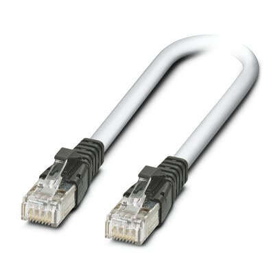 Phoenix ContactFL, 1m Cat5, White RJ45 to RJ45, SF/UTP Shielded, Terminated Polyurethane Sheath [2832276]; 281-097