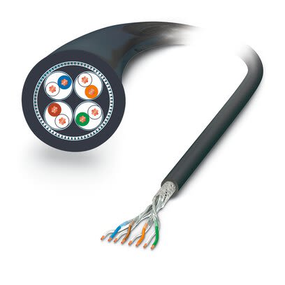 Phoenix Contact 14235 Series Data Cable, 2 Cores, 0.14 mm², 26/7 AWG, 100m, Shielded Shield, Data Cable [1423514]; 281-222