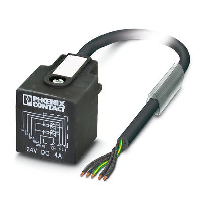 Phoenix Contact Straight Free Ends to Straight Valve Connector Sensor Actuator Cable, 3m [1415946]; 281-247