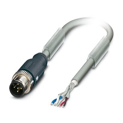Phoenix Contact SAC Bus Cable, 2 Cores, 0.25 mm², Bus, 5m, Silver Polyurethane PUR Sheath, 24 AWG [1419040]; 281-249